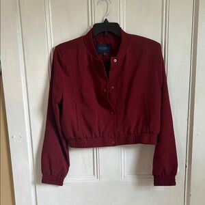 RACHEL Rachel Roy Women's Burgundy Bomber Jacket